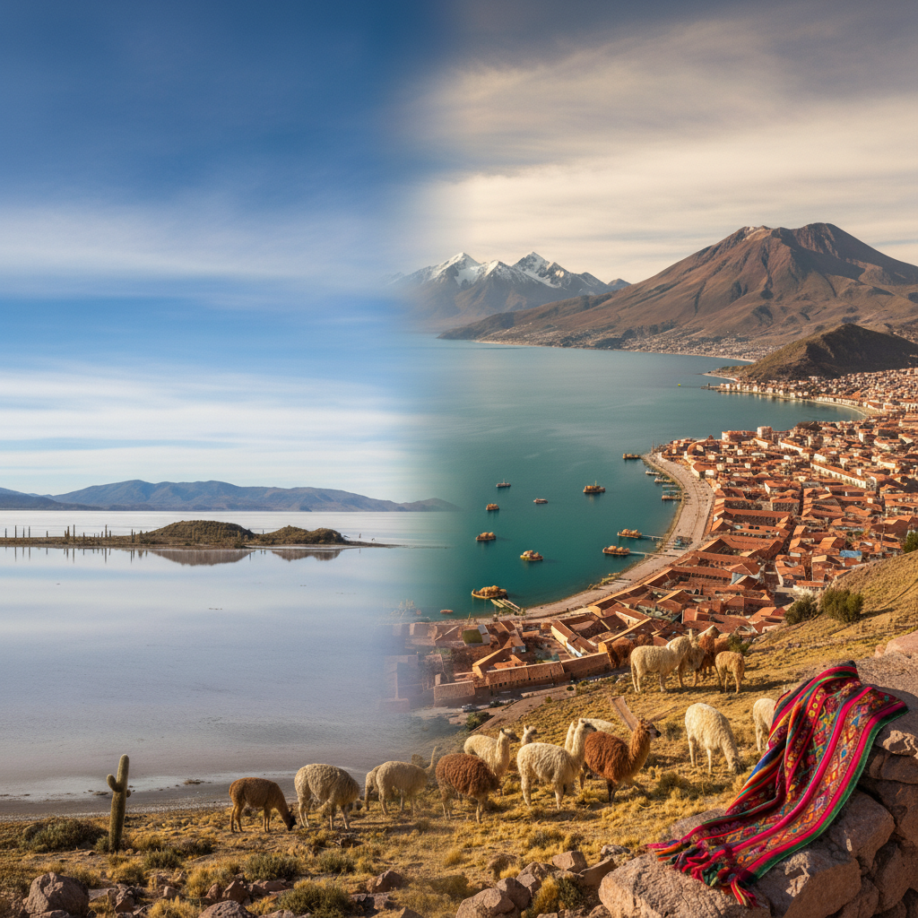 Bolivia landscapes — altiplano, mountains and open sky