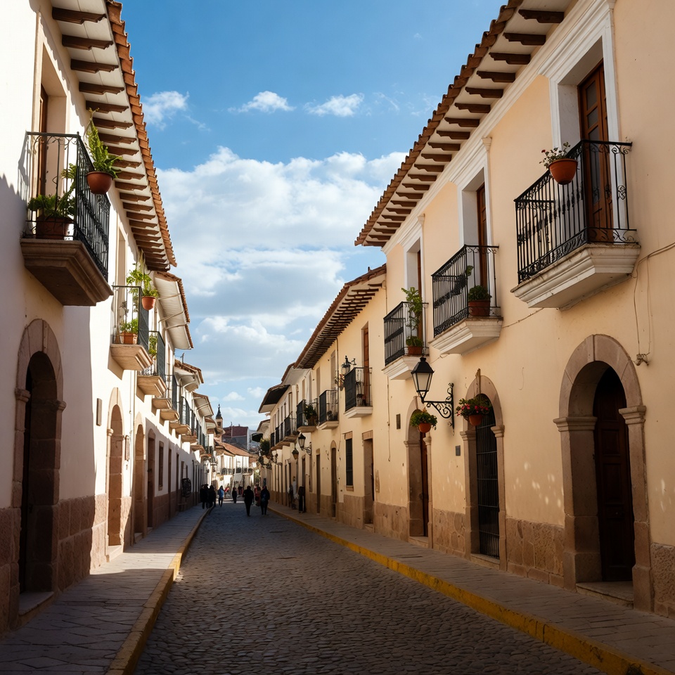 Plaza 25 de Mayo in Sucre Bolivia with white colonial buildings